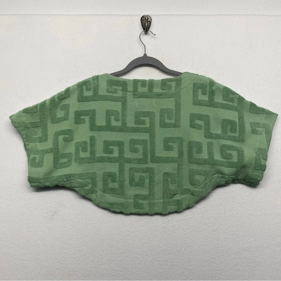 Lucy Folk Meandros Boxy Tee Agave Green Terry S Cropped - Picture 7 of 10